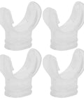 Transparent Silicone Regulator Mouthpiece Replacement Kit For Scuba Snorkel Gear 35mm Breathing Tube, Set of Four Mouthpieces