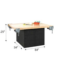 Heavy Duty 12 Vertical Locker Workbench With Four Pro Vises Rugged Hardwood Top And Secure Padlock Compartments Black Steel Garage Station with dimensions 64x54x33 inches.