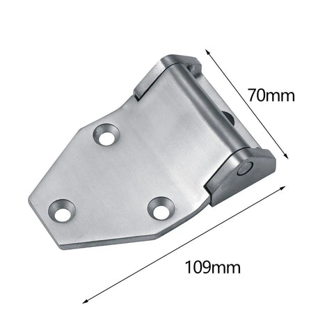 Premium Grade 304 Metal Straight Out The Box Heavy Duty Stainless Steel Barn Hinges, 109mm x 70mm, for gates or fences.