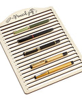 20 Slot Laser Engraving Jig For Pencils, Wood Pencil Fixture And Multi Pencil Clamping Tool For DIY Projects, Sturdy Wood Build