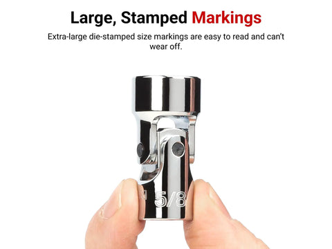 Quarter Inch Drive 10 mm Shallow 6 Point Universal Joint Socket For Tight Spots Compact U Joint Fits Where Other Tools Will Not Fit