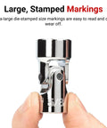 Quarter Inch Drive Universal Joint Socket With 6 Point Shallow Opening For Maximum Hex Fastener Contact And A Smooth 55 Degree Rotating Pivot Great For Tight Spaces And Tough Jobs, 5/8 size marking