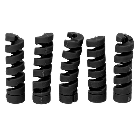 High Performance Bike Cable Sleeve Kit With Rubber Housing Covers For 4 To 5mm Lines Plus Anti Friction Spiral Design Protects Road And Mountain Bikes From Wear Daily, 5 black sleeves