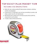 Heavy Duty Retractable Metric Pocket Tape Measure With Nylon Coating And Black Anodized Steel Belt Clip shown with specifications