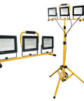 LED Light Work Stand With 21000LM Portable Job Site Lighting For Construction And Garage Workshops Retractable Tripod