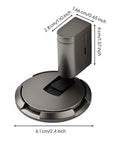 Solid Zinc Alloy Door Stopper With Suction Holder For Floor And Walls Holds Tight Against Wind To Keep Bedroom Office Quiet And Safe From Slams, showcasing dimensions and design details.