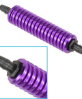 Close-up view of purple aluminum air cooler from 2 Pack Aluminum Beefed Up Fuel Tank Air Cooler Back Pressure Cooling System For Nitro RC Cars