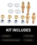 Door Hinge Pin And Bushing Kit Waterproof Metal Door Repair Kit Replacement Pins For 1999 Up GMC Sierra Silverado Chevrolet Full Size