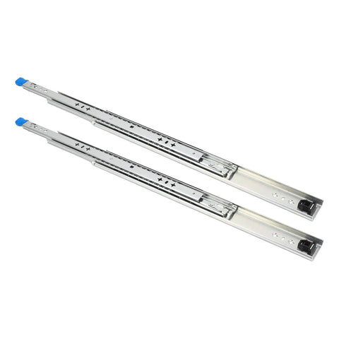 12 Inch Locking Drawer Slides Heavy Duty Full Extension Detachable Rails Up To 265 Lbs For Cabinets RVs And Trucks With Ball Bearing Smooth Operation And Rugged Galvanized Steel Construction, pair of galvanized steel slides
