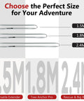 18mm Nylon Climbing Sling Runner With 23kN CE EN566 Certification, 240cm Length options comparison chart