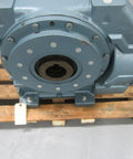 Heavy Duty C1020WAAQ Gear Reducer With 1 To 40 Ratio, robust gearbox on wooden pallet, designed for industrial machinery.