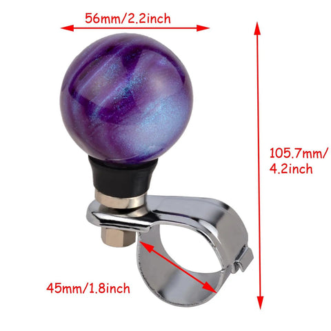 Purple Power Steering Wheel Knob Spinner Turn Aid Grip For Tractors Forklifts And Lawn Mowers with size dimensions