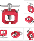 RC Bearing Puller For Motors And Gears, Aluminum Alloy Gear Removal Tool, Blind Bearing Puller, self-aligning jaw, red anodized
