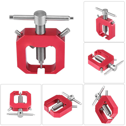 RC Bearing Puller For Motors And Gears, Aluminum Alloy Gear Removal Tool, Blind Bearing Puller, self-aligning jaw, red anodized
