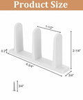 Four Pack Sliding Closet Door Floor Guide Set Built To Last With Universal ABS Bottom Guides Fit One And Three Eighths Inch Doors Complete Track Kit With Screws For Easy No Fuss Cabinet Installation White, size diagram