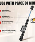 7 Inch 18 Lb Gas Struts For RV Cabinet Doors With Brackets Set Of 2 showing durability features and oil seal details