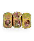 Cross Dowel Barrel Nuts Slotted Carbon Steel Furniture Hardware Pack Of 10 M6x11-15 M8x15 For Bed Frames And Chairs