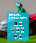 All American Style Battery Powered Stick Pump For Fast Fluid Transfer And Quick Siphoning Of Gas Diesel Antifreeze And Washer Fluid From Jerry Cans, showing multiple applications like automobiles and watercraft.