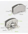 Rotating Concealed Hinges For Glass Doors And Cabinets, Zinc Alloy Door Hinge With Screws, 5 To 8mm Thick Furniture Hardware