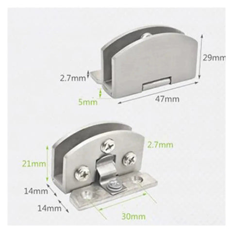 Rotating Concealed Hinges For Glass Doors And Cabinets, Zinc Alloy Door Hinge With Screws, 5 To 8mm Thick Furniture Hardware