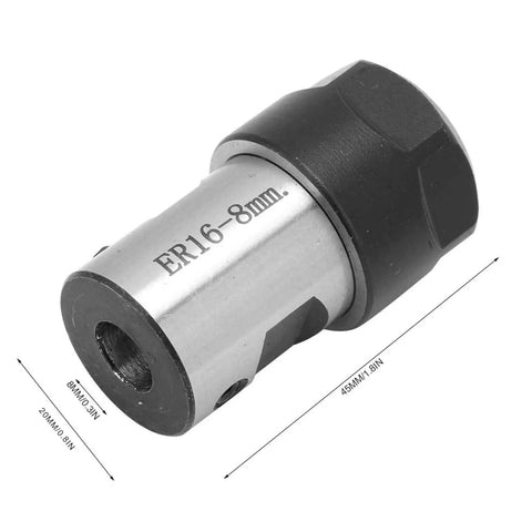ER16 Collet Block Chuck Holder With Spiral Linear Thread for lathes, drilling, milling and boring machines, smooth spindle motor shaft clamping