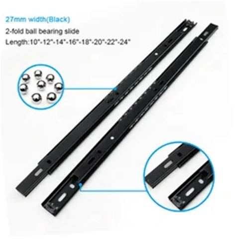 Beefy Heavy Duty Telescopic Drawer Slides 22 Inch Full Extension Hydraulic Ball Bearing Soft Close for heavy load drawers