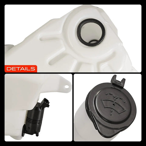 Windshield Washer Reservoir Tank Assembly For Toyota Tacoma 1998-2004 With Cap And Washer Pump 2.5 Liter Capacity Plus Sensor Hole Replace 8531504060 Direct Fit