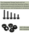 Beefy Flange Bolts And Nuts Kit For Auto Projects Grade 10.9 272pcs M6 M8 M10 Fasteners Black Alloy Steel With Washers