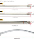 Portable Must Have Dirt Bike Tire Changing Tool Kit metal rods in 10mm, 12mm, 15mm sizes with measurements shown