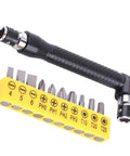 Beefy L Shape 1/4 Inch Hex Socket Wrench Set With Double Head And 10 Bits Heavy Duty Iron Hand Tool showcased with bits in holder