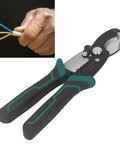 Heavy Duty 8 Inch Wire Stripper And Crimping Pliers For Electricians with beefy handles and high carbon steel build.