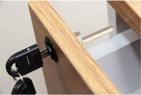 Top Shelf Heavy Duty Black Metal Locks For Desk And Cabinet Keyed Alike Set Comes With Two Durable Steel Keys Bulldog Tough 16Mm installation view.