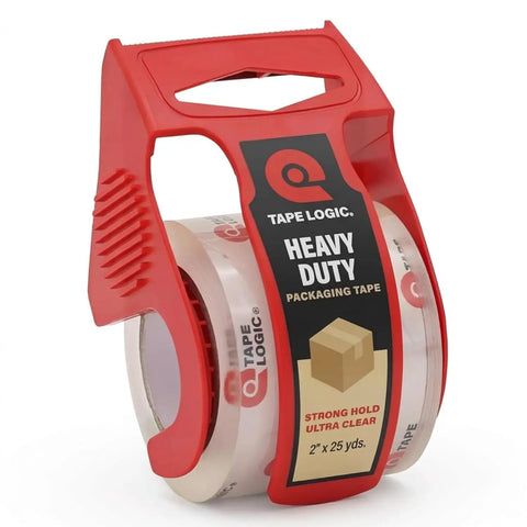 Tape Logic heavy-duty packaging tape with red dispenser