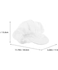 Hella Breathable Antistatic Mesh Protective Cap With Knockout Grip For Electronics Shops And Cleanrooms Plus Dustproof work hat with measurements.