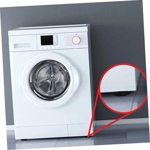 4 Pack Anti Slip Washing Machine Foot Pads With Shock Absorbent Rubber Bases For Noise Reduction and Vibration Control