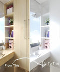White Contact Paper Peel And Stick Wallpaper For Cabinets And Walls Self Adhesive Matte Vinyl Wrap Thick Durable Film applied