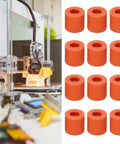 12 Piece Heat Bed Silicone Leveling Columns For 3D Printer Hot Bed Mounts next to 3D printer in workshop
