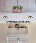 Ten Piece Set Antique Style Iron Cabinet Handles Cup Pulls 81 By 35 Millimeter Rustic Drawer Pulls Hardware For Kitchen Cabinets And Furniture Replacement With Old School Charm on white cabinets