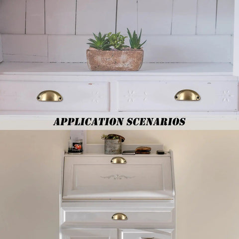 Ten Piece Set Antique Style Iron Cabinet Handles Cup Pulls 81 By 35 Millimeter Rustic Drawer Pulls Hardware For Kitchen Cabinets And Furniture Replacement With Old School Charm on white cabinets