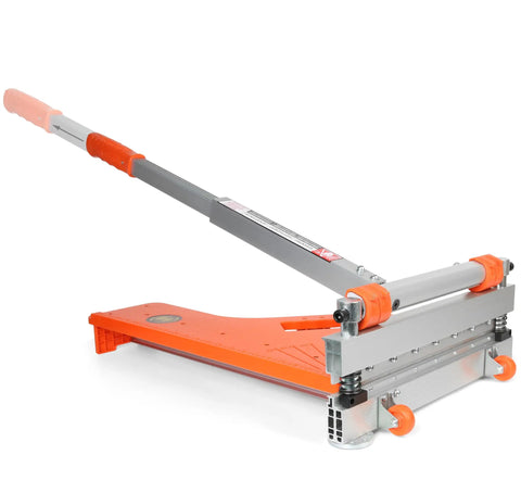 13 Inch Pro Vinyl Floor Cutter No Dust No Noise No Electricity Multi Angle Cuts For Laminate Vinyl And More Aluminum Long Lever Handle Orange Wheeled Base