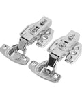 Stainless Steel Cabinet Hinges 2.0mm Thick With 105 To 110 Degree Opening, Two Pack, Silent Soft Close With Muffler, Heavy Duty Load Bearing