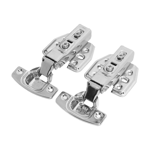 Stainless Steel Cabinet Hinges 2.0mm Thick With 105 To 110 Degree Opening, Two Pack, Silent Soft Close With Muffler, Heavy Duty Load Bearing