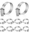 Heavy duty stainless steel hose clamps set for secure fit