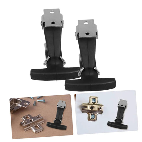 3 Pack Rubber Lock Latch Replacement Kit With T-Handle Hasp shown with installation examples for toolboxes and car hoods