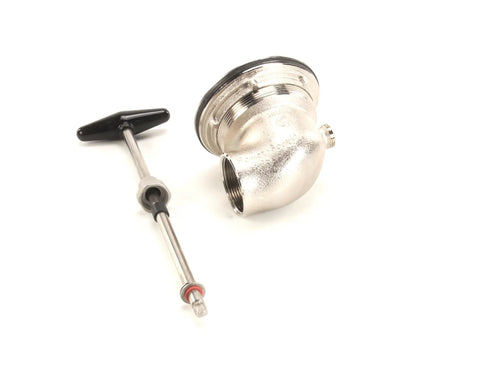 Genuine Oem Rear Outlet Drain Ball Valve For Commercial Dishwashers Heavy Duty Stainless Steel Replacement Parts 26985 with valve lever