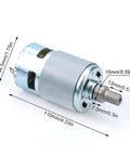 Rock Solid 775 Dc Motor 15000 Rpm High Speed Blower dimensions with measurements for assembly in workshop vacuum systems.