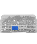 Aluminum M5 Motorcycle Screws Fairing Kit With 177 Piece Washer Assortment For Sportbike Body Panels And Riders Ride Ready Durable Versatile Hardware Set Includes Washers And Spacers For Wide Fit And Quick Repairs, clear organizer box