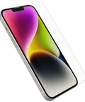 Amplify Glass Antimicrobial Blue Light Screen Protector for iPhone 14 Plus with flawless touch on phone