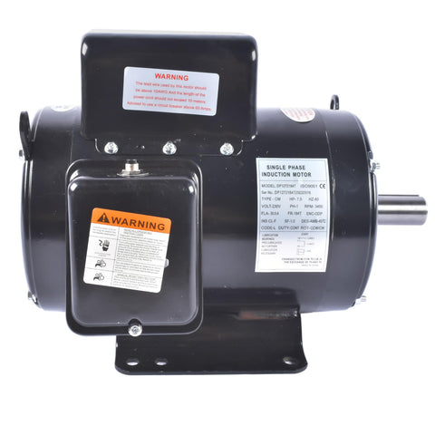 Rock Solid Heavy Duty 7.5 Hp Air Compressor Motor Single Phase Electric Motor 3450Rpm 208 To 230 Volt 60Hz close-up view showcasing motor details.