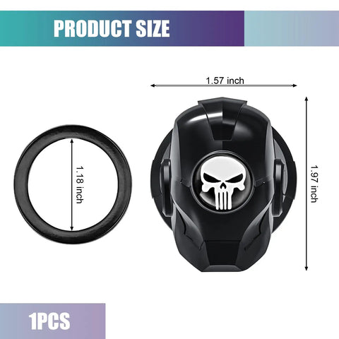 Iron Man Skull Start Button Cover For Cars Dope 150 Degree Opening Ignition Switch Decor next to ring dimensions